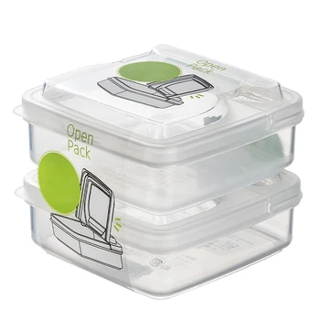 1/2 buc Unt Brânză Cutie de Depozitare Frigider Portabil de Fructe și Legume Proaspete-păstrarea Organizator Cutie Transparentă Brânză Container
