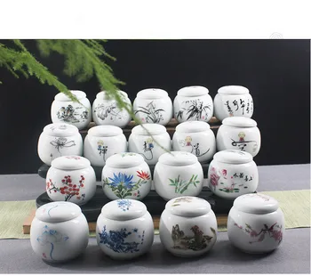 1 BUC Ceai Chinezesc Caddy Ceramica Colectorului Recipient pentru Ceai Puer Rezervor de Stocare Borcan Mic de Ceai Lăzi de Stocare JM 006