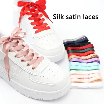 1Pair Panglică de Mătase șireturi de Pantofi din Satin tv cu Sireturi Femei Adidași Șiret Cizme cu șireturi pentru Pantofi Decor Casual Shoestring