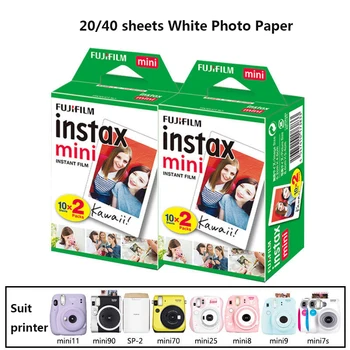 20/40sheets Fujifilm Instax Mini Film de 3 Inch, Alb Hârtie Foto Pentru mini 11 Polaroid FUJI Camera Foto Instant 8 7 25 50 90