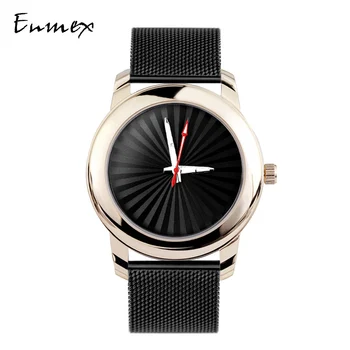 2019 Enmex creative gloden ceas mâinile Luminos Solar benzi din oțel inoxidabil curea moda Elegant ceas cuarț