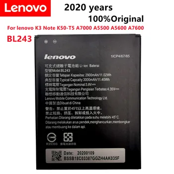 2020 Nou BL243 Pentru Lenovo Lemon K3 Note K50-T5 A7000 A5500 A5600 A7600 2900mAh Telefon Mobil de Rezervă Bateria