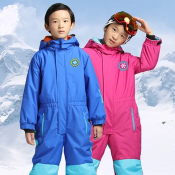 2022 Copil Băiat Fată Costum de Schi de Iarnă în aer liber cu Gluga dintr-O bucata Copii Seturi de Copii Salopeta Impermeabilă, rezistentă la Vânt Cald SnowSuit