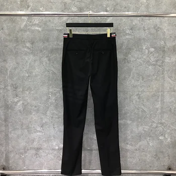 2022 Noi De Moda Pantaloni Barbati Casual Pantaloni Costum De Lână De Bumbac Afaceri Negru Cu Dungi Primăvara Și Toamna Pantaloni Formale Ins