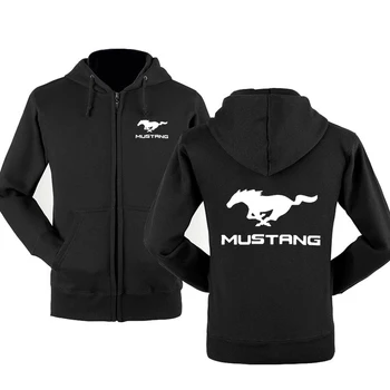 2022 nouă Primăvară Toamna Barbati Hanorace pentru Mustang Masina Logo-ul de Moda Hanorac Fleece de înaltă calitate din Bumbac cu Fermoar Jacheta de Îmbrăcăminte de sex Masculin