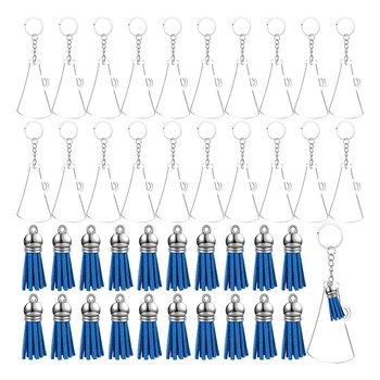 20BUC Megafoane Forma Acrilice Breloc Cu Ciucure Albastru,3Inch Acril Transparent Lanț Gol,Pentru Cheie de Lanț de BRICOLAJ Proces