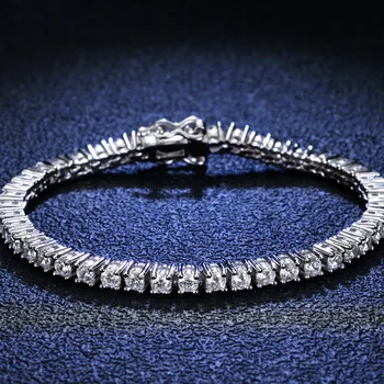 3mm Moissanite Brățări Spumant Full Diamond Lanț GRA Certificat Argint 925 Nunta Logodna Cadou de Crăciun pentru Femei Bijuterii