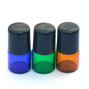 3pcs 1ml Reîncărcabile Mici cu Role Colorate de Sticlă pentru Mostra de Parfum Ulei Esențial de Sticla Transport Gratuit
