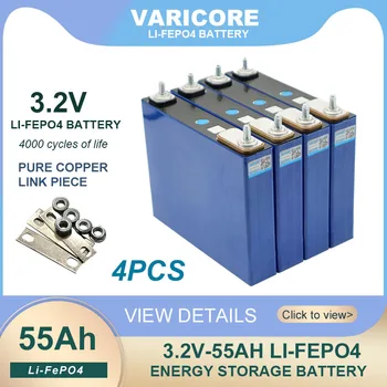 4buc 3.2 V 55Ah LiFePO4 baterie Litiu fosfat de fier pentru 4s 12V 24V 3C Masina Motocicleta cu Motor baterii Modificarea M6 Stud