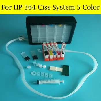 5 Culori Gol HP364 Sistem Ciss Pentru HP 364 7510 C309G C309A C309N C310A C410B C510A CN503B CQ521B Imprimanta Cu ARC Cip