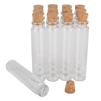 50 de Bucăți 25ml 22*100mm Mici Sticle Decorative Mini Sticle Borcane Flacoane cu Dop de Plută pentru Ambarcațiuni DIY Accesorii Cadou