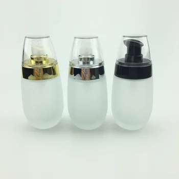 50ml forma de ou de sticlă mată sticlă de argint/aur lotiune/pulverizator pompa de lotiune/emulsie/ser/fundației/toner/toaletă toner ambalare