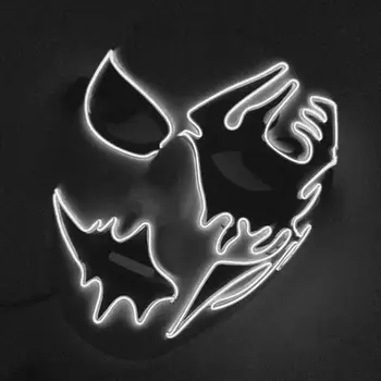6 Culori de Halloween Masca LED-uri Strălucire Înfricoșător EL-Wire Masca Cosplay Costum Consumabile Masca de Partid de pe Scena de Dans Petrecere