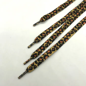 AL 1 Pereche mai Nou Clasic Leopard de Imprimare Șireturile de Moda Plat Dantele Aplicabile La Toate Tipurile De Pantofi Leopard de Imprimare Ghete