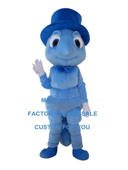 albastru worm mascota costum albastru insecte personalizate personaj de desene animate cosplay dimensiune adult costum de carnaval 3521