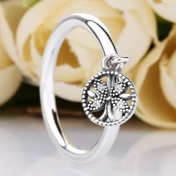 Autentic Argint 925 Copac De Dragoste Cu Cristal Inele Pentru Femei Petrecerea De Nunta Europa Moda Bijuterii