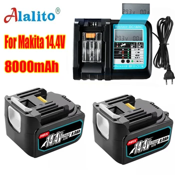 BL1460 14.4 V 8000 mAh Li-ion de Înlocuire a Bateriei Pentru Makita BL1430 BL1440 LXT200 BDF340 TD131D Cu LED-uri de Instrumente de Putere Baterii