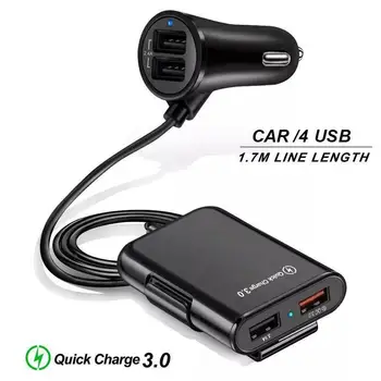 Bricheta auto USB QC3.0 Quick Charge Patru Porturi Masina Încărcător Rapid 5V 3.1 2.4 Rapid Adaptor USB Încărcător de Mașină