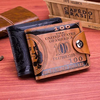 Bărbați Vintage Portofel din Piele PU Dolar Model de Designer pentru Bărbați Portofele Casual Titularul Cardului de Credit Pungă Portofel Pentru bărbați Sac de Bani