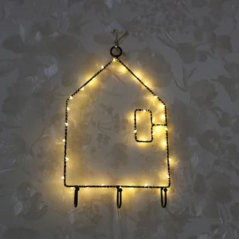 Cald de la Casa Albă Lumină de Noapte Creative Cadru Metalic LED Cuier Interior Lampa pentru Ziua de naștere Petrecere de Vacanță Decorare Perete Cadou