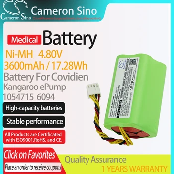 CameronSino Baterie pentru Covidien Cangur ePump Alimentare Enterală Pompe se potrivește 1054715 6094 F010484WT Medicale de Înlocuire a bateriei