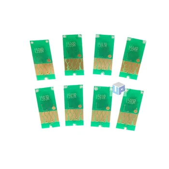 CISSPLAZA 8PCS compatibil Pentru EPSON R2000 refillable cartuș de cerneală CISS CSI auto rset chip chips-uri 1591 - 1597