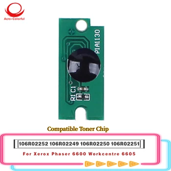Compatibil 106R02252 106R02249 106R02250 106R02251 Toner Chip se Aplică pentru XEROX Phaser 6600 Workcentre 6605 Laser Printer