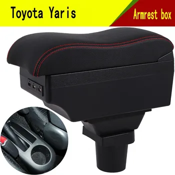 Consola Centrală Cutie De Depozitare Pentru Toyota Yaris Vitz 2006-2011 Hatchback Cotiera Restul De Braț Rotativ 2007 2008 2009 2010
