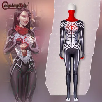 Cosplaydiy Femei Cindy Luna de Mătase Cosplay Costum Body Imprimare 3D Fete Femei super-Erou Salopeta Zentai Costum de Halloween