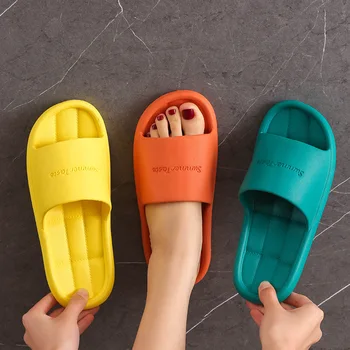 De Brand Nou Culoare Solidă Papuci de Vara pentru Femei Acasă Interioară, Baie, Cadă Talpă Moale EVA Confortabil Acasă în aer liber Sandale pentru Bărbați