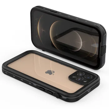 De lux rezistent la Șocuri rezistent la apa Caz Pentru iPhone 12 11 Pro Max XS XR X S 7 8 Plus SE 2020 Mini Greu de Silicon Transparent Capacul din Spate