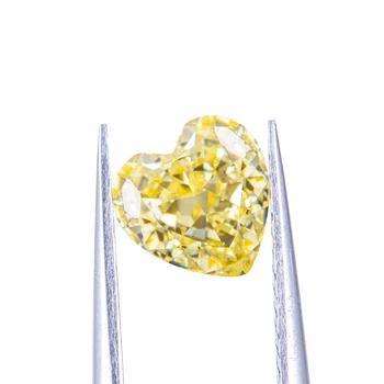 De ZIRCONIU de Înaltă Calitate Fancy Vivid Yellow Forma de Inima de Diamant Sintetic Liber Piatră prețioasă de Preț Per Carat احجار كريمة Fierbinte de Vânzare