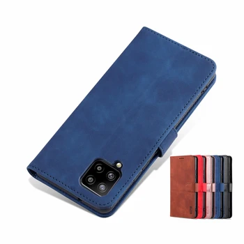 De înaltă Calitate Flip Cover Montate Caz pentru Samsung Galaxy A42 5G Piele Pu Telefon Pungi Cazul Toc cu inchidere curea AZNS