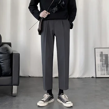 Designer coreean noi 2022 moda Barbati Elastic Talie Pantaloni clasice, formale office Pantaloni pantalons homme