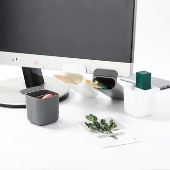 Desktop de afișare buzunar suport stilou de birou papetărie stilou cutie de depozitare multifuncțională creativitatea plastic organizator sertare de depozitare