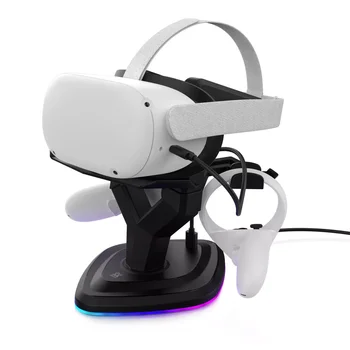 Display Stand Cască VR, un Dock de Încărcare RGB Lumina de Încărcare de Bază pentru Oculus Quest 2 Oculus Rift S Accesorii