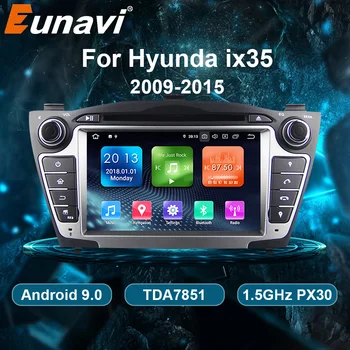 Eunavi 2 Din Android 9.0 Radio Auto Multimedia Player Pentru Hyunda Ix35 Tucson 2009-2015 DVD autoradio stereo GPS 2din unitate PC