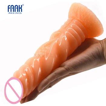 FAAK 20*5 cm Vibrator de Suprafata Aspra, Penis Moale,Dong pentru Femei Masturbare Vaginal si Anal, Jucarii Sexuale pentru Femei,3 Ccolors