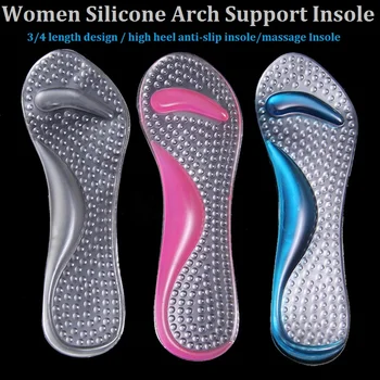 Femeile Silicon Suport Arc Branț Pantofi cu Toc Anti-alunecare Branț Antepiciorului Tampoane de Masaj Absorbție de Șoc a Atenua Dureri de Picioare