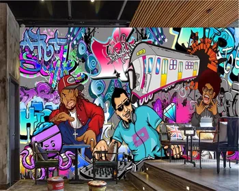 Foto personalizat murale 3D tapet European graffiti hip hop muzica rock bar perete KTV peretele din fundal