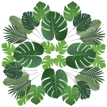 Frunza Artificială Tropicale Monstera Frunze De Palmier Pentru Hawaiian Tema Petrecere De Nunta De Decorare Grădină Acasă Decor Fals Plante Frunze