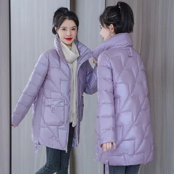 GUUZYUVIZ Îngroșa Cald Maneca Lunga, Hanorace Femei de Iarna coreea Moda Casual Buzunar Strat de Bumbac Doamnelor Uza