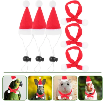 Hatpet Crăciun Câine Eșarfă Santa Pălării Minicat Costumedecor Partid Set Mic Chickenanimal Ornament Sticla Frizură Acoperi Iepure