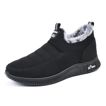 Iarna Barbati Cizme Plus Catifea Cald Cizme de Zapada Munca Barbati Pantofi Casual Mare Sus Pantofi de Bumbac Non-alunecare de Glezna Cizme