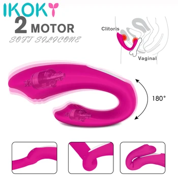 IKOKY Flexibil Clitoris Vagin Stimulator Vibrator Jucarii Sexuale pentru Femei Cota Cuplu G-spot Vibrator Wireless de Control de la Distanță