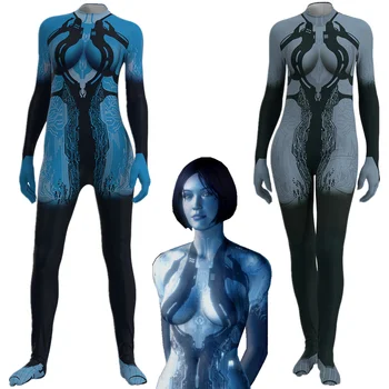 Joc Halo Cortana Cosplay Costum Adult Copii Unisex Salopete, Colanti Halloween Zentai Bodysuit
