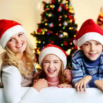Moale de Pluș Crăciun Pălărie de Petrecere Pentru Copii Adult Mos craciun Pălării Roșii Decor Decor de Anul Nou Copii Cadou de Vacanță Partid Supplie I4M5
