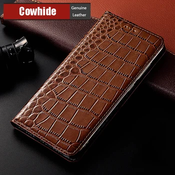 Model crocodil Veritabil Caz de Piele Pentru Huawei Honor 80 70 60 50 SE V10, V20 V30 Pro Plus V40 Lite Magnetic Flip Cover Portofel