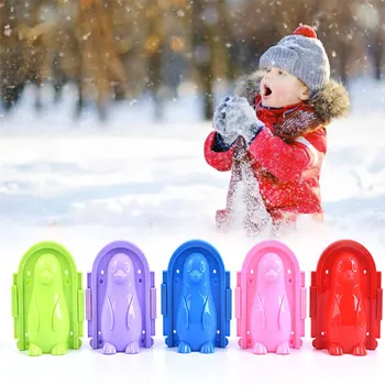 Nisip Minge De Zăpadă Mucegai Jucării De Iarnă Plastic Bulgăre De Zăpadă Filtru Clip Copii În Aer Liber Lupta Pinguin Clip Jucărie Pentru Copii