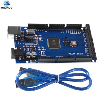 Noi MEGA2560 MEGA 2560 R3 (ATmega2560-16AU CH340G) AVR placă de Dezvoltare Compatibilă Microcontroler Card + Cablu USB pentru Arduino